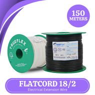 Trueflex Flatcord Wire # 18/2 Electrical Extension Wire 150 Meters Per Spool Cheap Original Size #18
