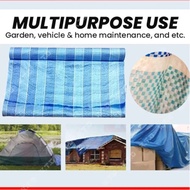 READYYY Blue White Canvas Roll Tarpaulin 6ft / Kanvas Biru Putih/Blue White Canvas Folded Tarpaulin