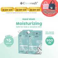 [Bundle of 2] Cloversoft Plant-Based 99.99% Antibacterial Hand Wash Refill, White Tea (500ml)