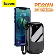 🥇✅SG READY STOCK✅Baseus Mini Power Bank 20000mAh/10000mah USB Type C PD 20W Fast Charging Charger Powerbank Portable External Battery For iPhone 12 Xiaomi