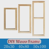 30x40  50x100CM DIY Wood Frames Multiple Combination Forms Solid Wood Strips Canvas Painting Frame H