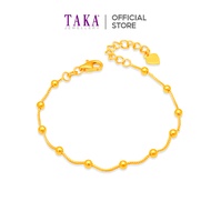 TAKA Jewellery 916 Gold Bracelet with Gold Beads