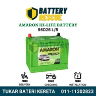 [Installation Available] 95D26 | 95D26L | 96D26R | Amaron Hi-life Bateri Kereta Car Battery | NS70 N
