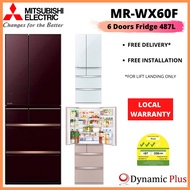Mitsubishi MR-WX60F Folio Series 6 Door Fridge 487L