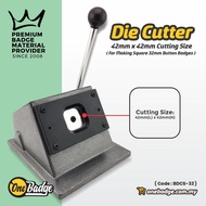 32mm Square Button Badge Die Cutter | DIY Button Badge Paper Sticker Cutter | Actual Cutting Size - 