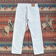 Levi's 501-0105 White Bleached Straight Leg Year 91 Size 36x30 Buttons 544 Made in USA