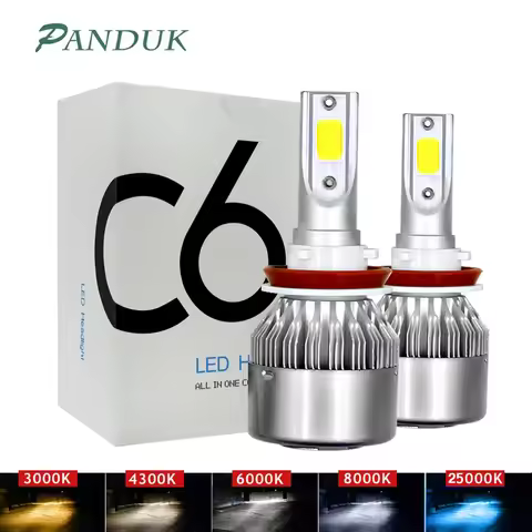 PANDUK Led Car Headlight H7 LED H4 Bulb H1 H3 H11 9005 5202 9006 9004 9007 9012 4300k 06000K 8000K A