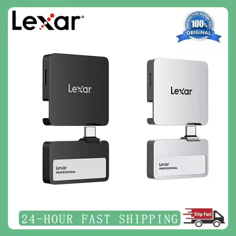 Lexar Professional Go Mobile Portable SSD Type-C USB3.2 External Storage 1TB/2TB with Hub High-Speed