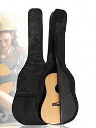 1入組31/38/34英寸吉他袋,通用經典原聲吉他盒,肩帶、肩墊,適用於旅行便攜吉他/低音吉他收納袋