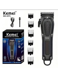 1入組kemei專業電動理髮器,搭載1500mah鋰電池,適用於理髮店油頭/精細雕刻/漸層服務