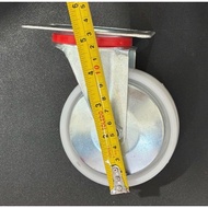 White nylon wheels ( 4" HH ) LIVE ROTATING 180 nylon wheels 4" inch nylon wheels 4" nylon wheels adj