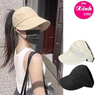 Wide Brim Open-Top Baseball Cap (Plain Model) With Mask Button (T113SX4M)