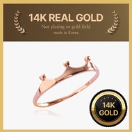 [Helene Jewelry] 14K real gold crown gold ring