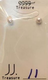 黃金純金9999時尚天然珍珠耳環 高貴典雅氣質好看 pearl pure gold earrings 24k 9999