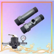 Inlet & Outlet PVC Connector Set For MPV Water Filter For Outdoor  Water Filter