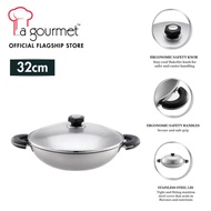 La gourmet Elite 32cm 5-Ply Stainless Steel Wok