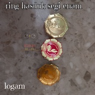 Metal brass hexagon hasduk ring / kolong hasduk / brass hasduk ring