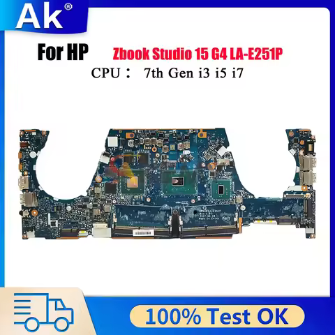 For HP ZBook Studio 15 G4 LA-E251P Laptop Motherboard With i5 i7 CPU M1200 GPU 921018-601 100% Fully