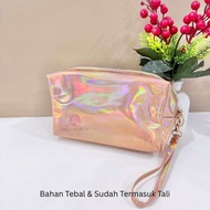 Makeup Pouch Holio Tas Kosmetik Hologram PVC Waterproof Travel Bag Serbaguna Mewah Aesthetic Cantik