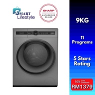 Sharp 9KG Intelligent Inverter Frontload Washing Machine ESFH9BMB