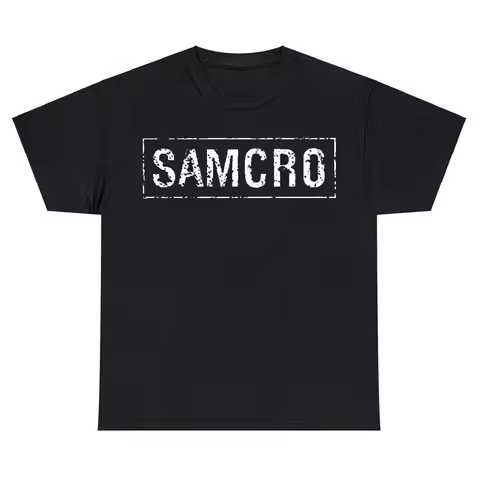 Sons of Anarchy SAMCRO Print T-shirt Men Casual Trend Hip Hop Oversized Short Sleeve Tee Summer Cott