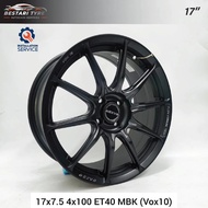 【Installation Available】VOX10 RAXER FLOW FORMING 17 INCH 17x7.5 4x100 ET40 MBK READY STOCK SPORT RIM