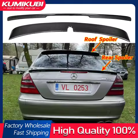 W211 Roof Spoiler For 2003-2009 Mercedes Benz E CLASS W211 E180 200 260 300 320 240 230 280 35 Carbo