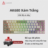 AJAZZ AK680 Bàn Phím Cơ Chơi Game Có Dây 68 Phím Double-Pin Keycap Hiệu Ứng Ánh Sáng Màu Hỗn Hợp Có