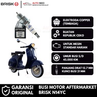 Vespa 2 Stroke 2T Racing Motorcycle Spark Plugs Brisk Copper Racing N14YC Spark Plugs 100% Original