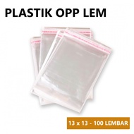 aiGooTan - PLASTIK OPP LEM 13x13 (100 PCS) - Kemasan Undangan Amplop Roti Uang Ultah Snack Medan