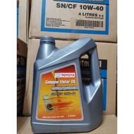 GENUINE TOYOTA MOTOR OIL SYNTHETIC FORMULATION 10W-40 ENGINE OIL 10W40 SEMI SYNTHETIC