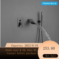 NEW Fine Copper Concealed Hidden Bathtub Hot and Cold Water Faucet Shower Embedded Wall Embedded Box Cylinder Side Wat