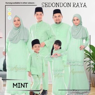 SEDONDON RAYA FAMILY TEMA MINT GREEN BAJU KURUNG KURTA BAJU MELAYU PLUSSIZE DEWASA BUDAK LELAKI GIRL