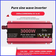 Power Inverter 12V DC To 220V 120V AC Converter Car Plug Inverter Adapter Pure 12V DC To 120V AC Pow