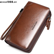LouisWill Wallet for Men Long Wallet Dompet Lelaki Kulit original Beg Duit Lelaki panjang Money Bag 