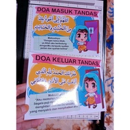 sticker doa keluar&masuk tandas