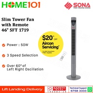 Sona Slim Tower Fan With Remote Control 50w 46Inch SFT 1719