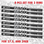 MTB rim decal replacement set for DT Swiss M502 AM rim - 8 pcs set for 2 rims
