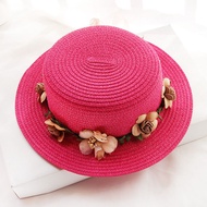 ALENA Topi Perempuan Kanak Kanak Sun Visor Womens Summer Hat Korean Sun Visor Pull Flower Beach Outd