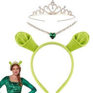 Costume birthday ears, Halloween adult green donkey headband, children's ears, Cat-Slayer