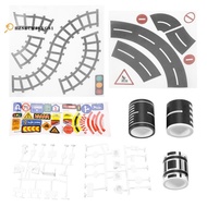 Play Road Tape for Toy Cars and Trains 3 Rolls 4.8cmx5m Straight Curve Track Traffic Signs - Kids Gi