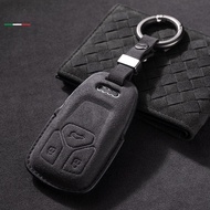 Car Key Case Leather Alcantara for Audi A4 B9 A1 A3 A5 A6 8S 8W Q3 Q5 Q7 4M S4 S5 S7 TT TTS TFSI RS 