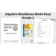 [PRE595] 91 pages Algebra Readiness Made Easy Grade 1 Worksheet PDF version (answer provided)