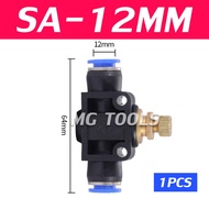 ข้อต่อสายลม SA ข้อต่อปรับความเร็วลม ตัวปรับแรงดันลม ข้อต่อ Fitting มีขนาด 4/6/8/10/12มม