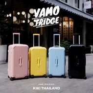 กระเป๋าเดินทางทรง trunk รุ่น  Vamo Fridge ขนาด24/30/32นิ้ว สีสวย จุของได้เยอะ by KiKi Thailand สีเหลือง (เงา) 24 นิ้ว