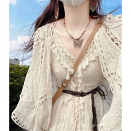 New Ethnic Boho Cardigan Set with Sling Skirt - Stylish Women's Summer Outfit