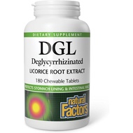 Natural Factors DGL Chewable - Digestive Support Supplement with Licorice Root Extract - Chewable Ta