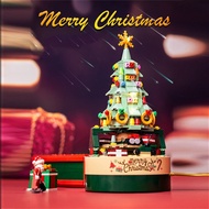 AILEBE Christmas Tree Building Block Toy Set Music Box Set childrens toys DIY building block Christm