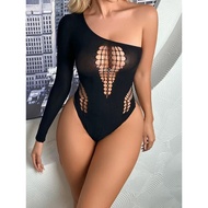 lingerie sexy uniform Beg seksi yang selesa, lengan panjang, ketat, bersih, sehelai, reka bentuk ber