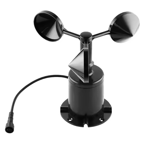30m/s Weather Station Outdoor 3 Cup Anemometer Sensor Output RS485 4-20MA 0-5V Polycarbon Fiber Wind